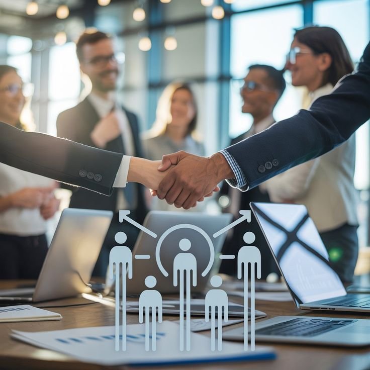modern human resource strategy concept
